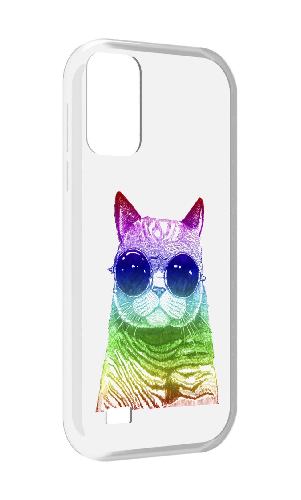 

Чехол MyPads Кот в очках для Oukitel C31, Прозрачный, Tocco