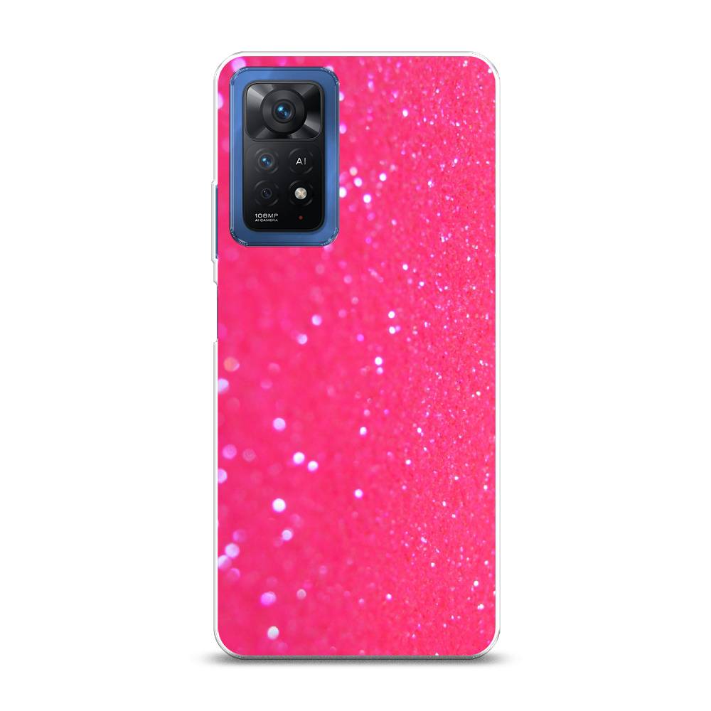 

Силиконовый чехол "Малиновые блестки рисунок" на Xiaomi Redmi Note 11 Pro, Малиновые блестки рисунок