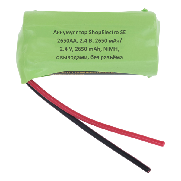 

Аккумуляторная сборка ShopElectro SE2650АА, 2.4 В, 2650 мАч/ 2.4 V, 2650 mAh, NiMH