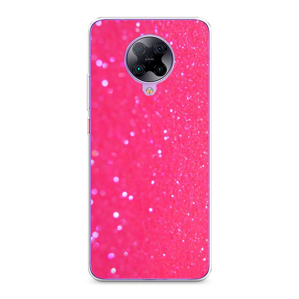 

Силиконовый чехол "Малиновые блестки рисунок" на Xiaomi Poco F2 Pro, Малиновые блестки рисунок