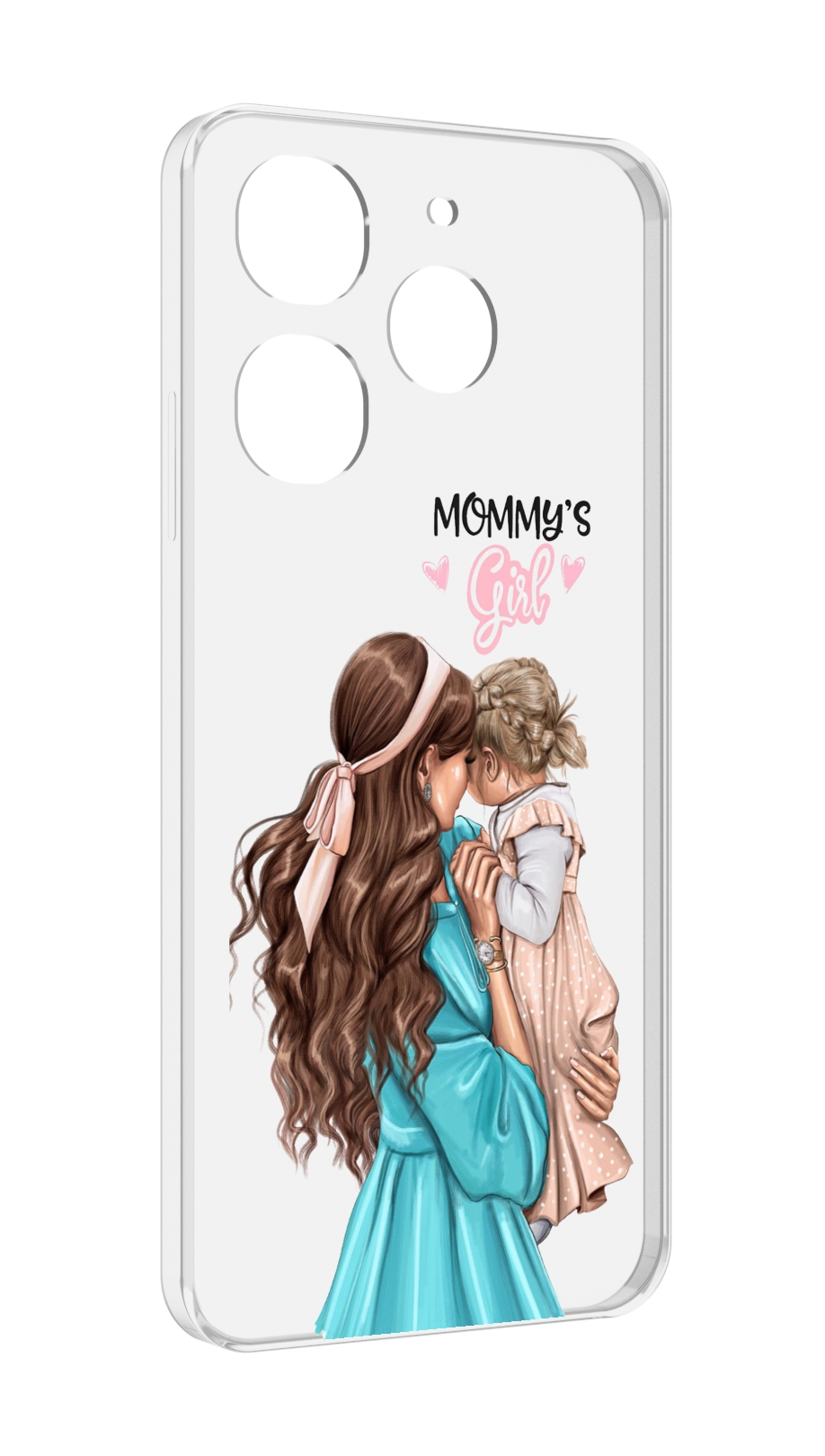Чехол MyPads Мама-девочки женский для Tecno Spark 10 Pro противоударный