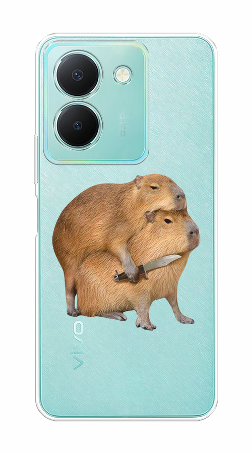 

Чехол на Vivo Y36 5G "Капибара с ножом", Бежевый, 268950-1