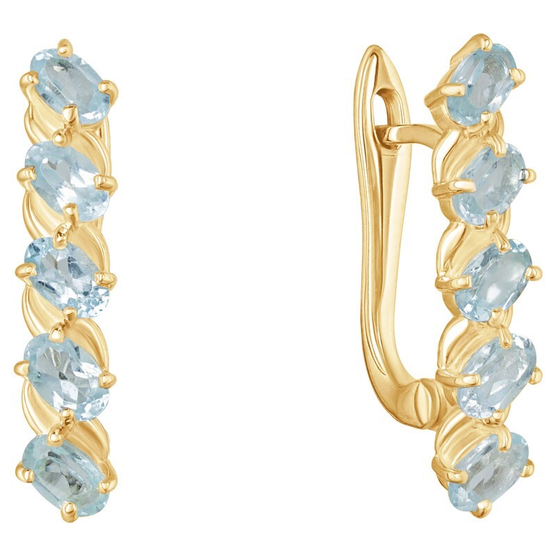 

Серьги из серебра с топазом LAZURIT-ONLINE 7977YG, 7977YG