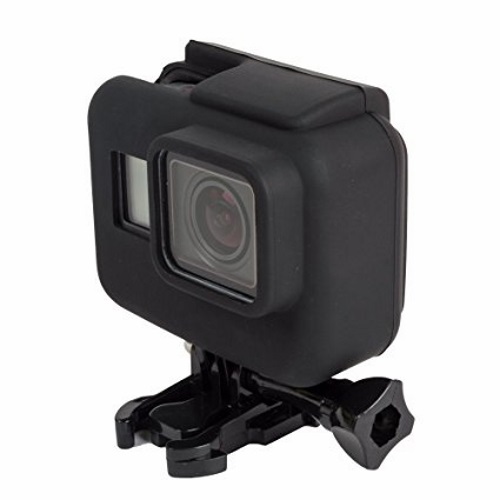 фото Чехол силиконовый для gopro hero7 black, hero6, hero5, hero 2018 с рамкой черный actionmag