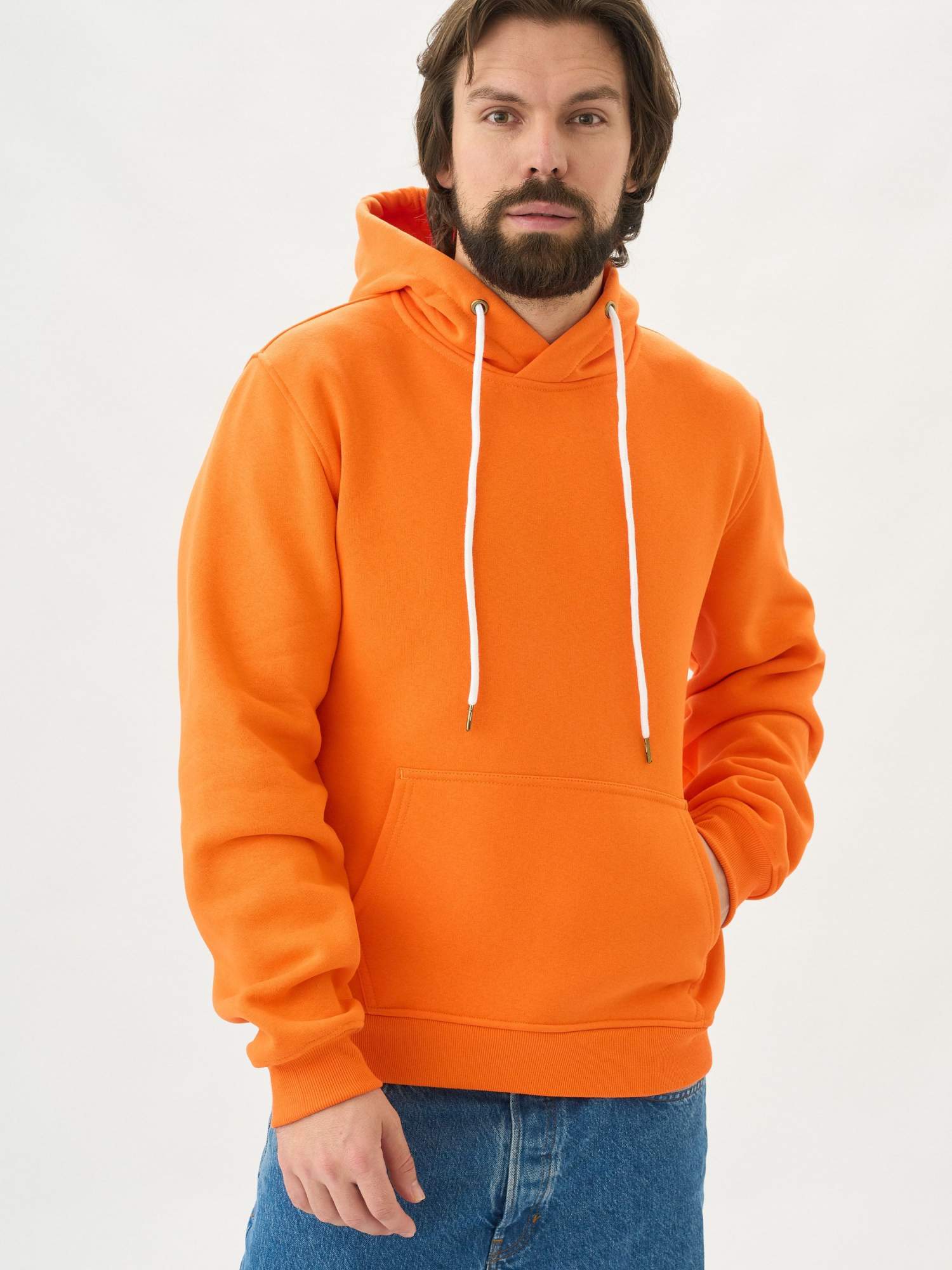 Худи мужское Uzcotton 1-UZ-M-H оранжевое L 1620₽