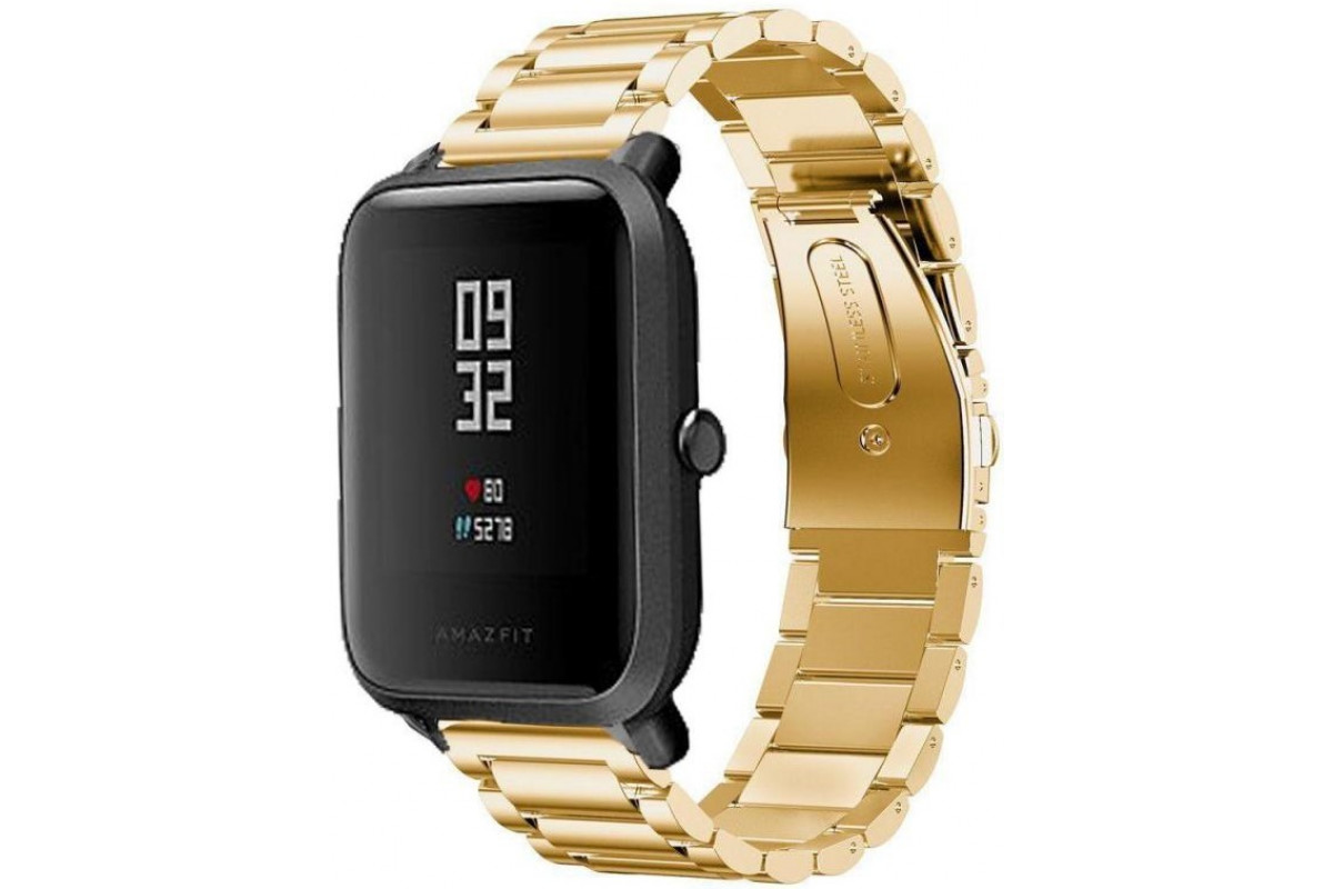 

Ремешок блочный металлический для Mi Amazfit Bip Metal Strap Gold, AMZSMB