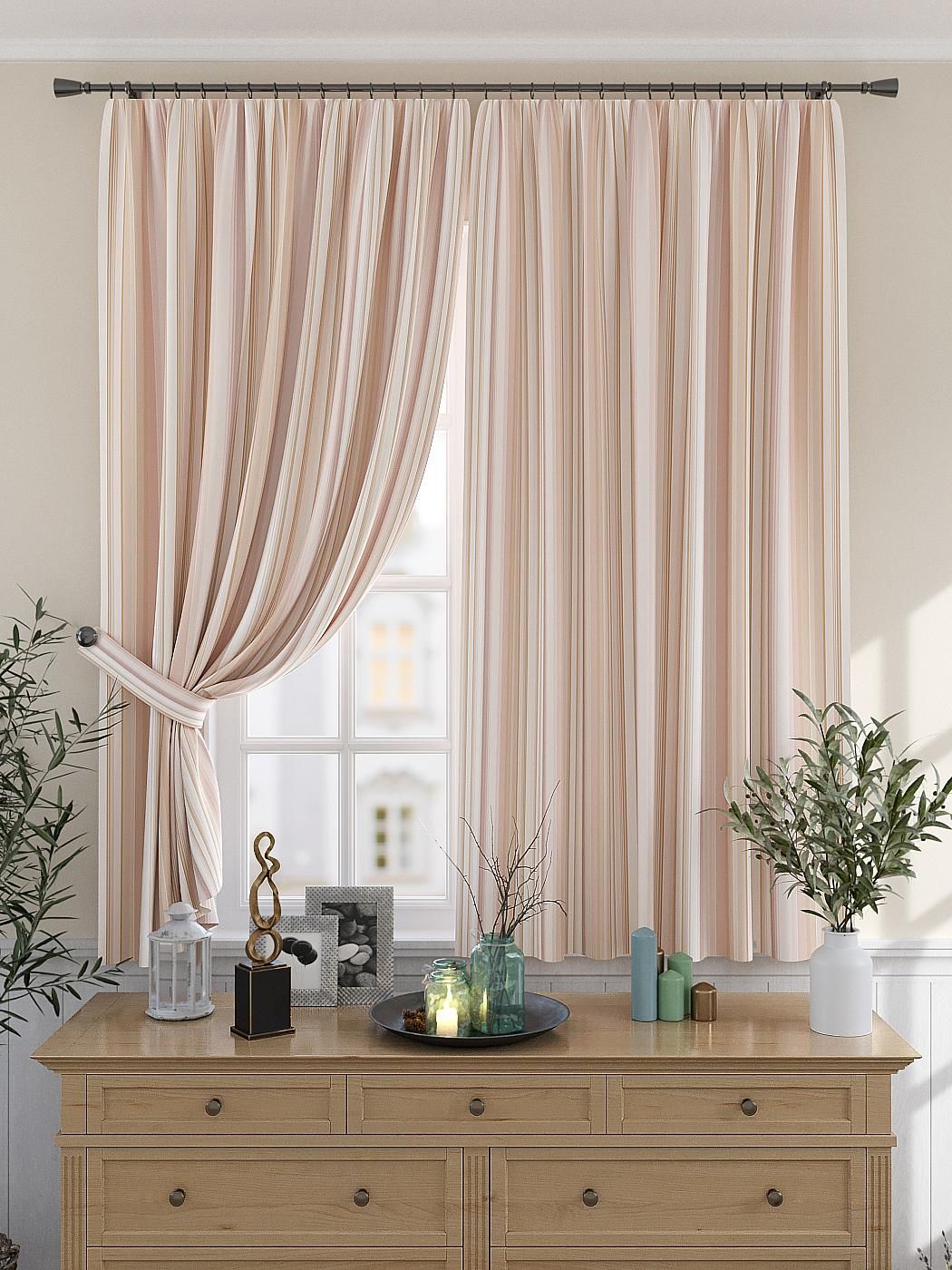 

Комплекты штор AT HOME / шторы в комнату 150х180 см / Римиорс (бежевый), 925267