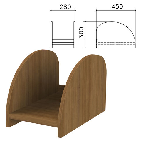 фото Подставка под системный блок "канц", цвет орех пирамидальный, пк01.9