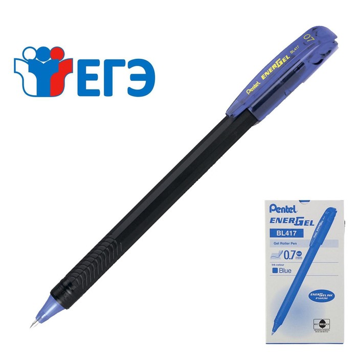 

Ручка гелевая Pentel Energel 417 "ЭГЕ на 100", черный корпус, быстросохнущие чернила, узел