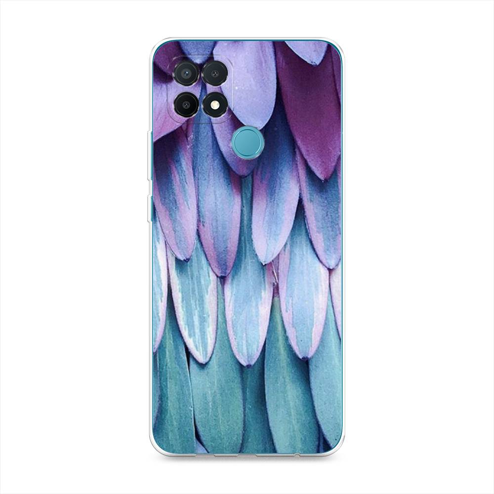 

Чехол для Oppo A15/A15s "Синее перо", Фиолетовый;голубой, 254750-3