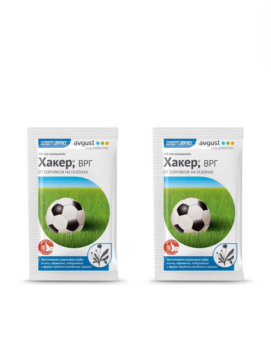 

Средство для борьбы с сорняками Avgust Хакер 99133 2х2,5 г, Хакер