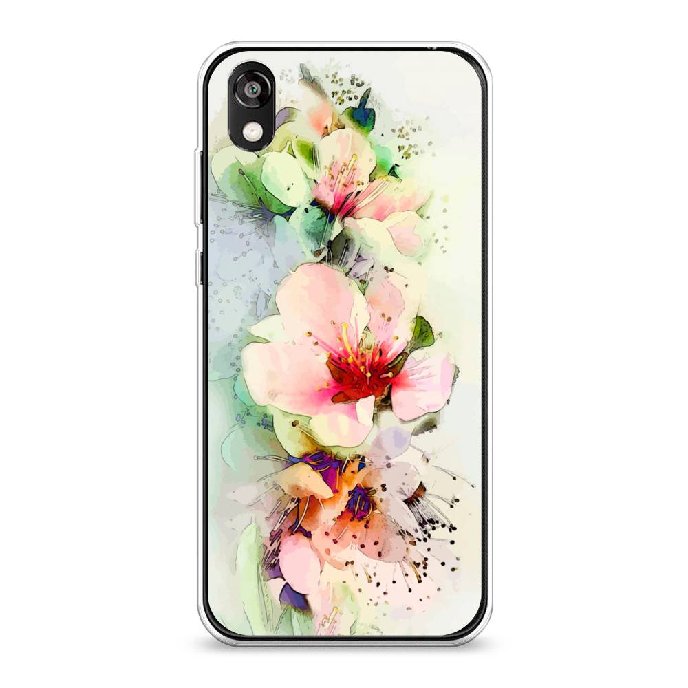 

Чехол на Huawei Y5 2019 "Нежные цветы", Зеленый;розовый, 6103950-2