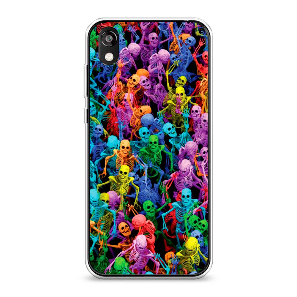 

Чехол на Huawei Y5 2019 "Вечеринка скелетов", Фиолетовый;желтый;оранжевый, 6103950-6