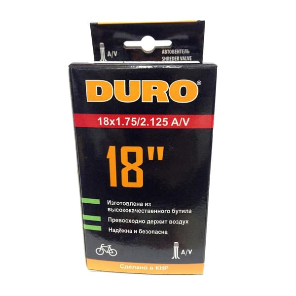

Велосипедная камера 18" DURO 18х1,75/2,125 А/V (18")