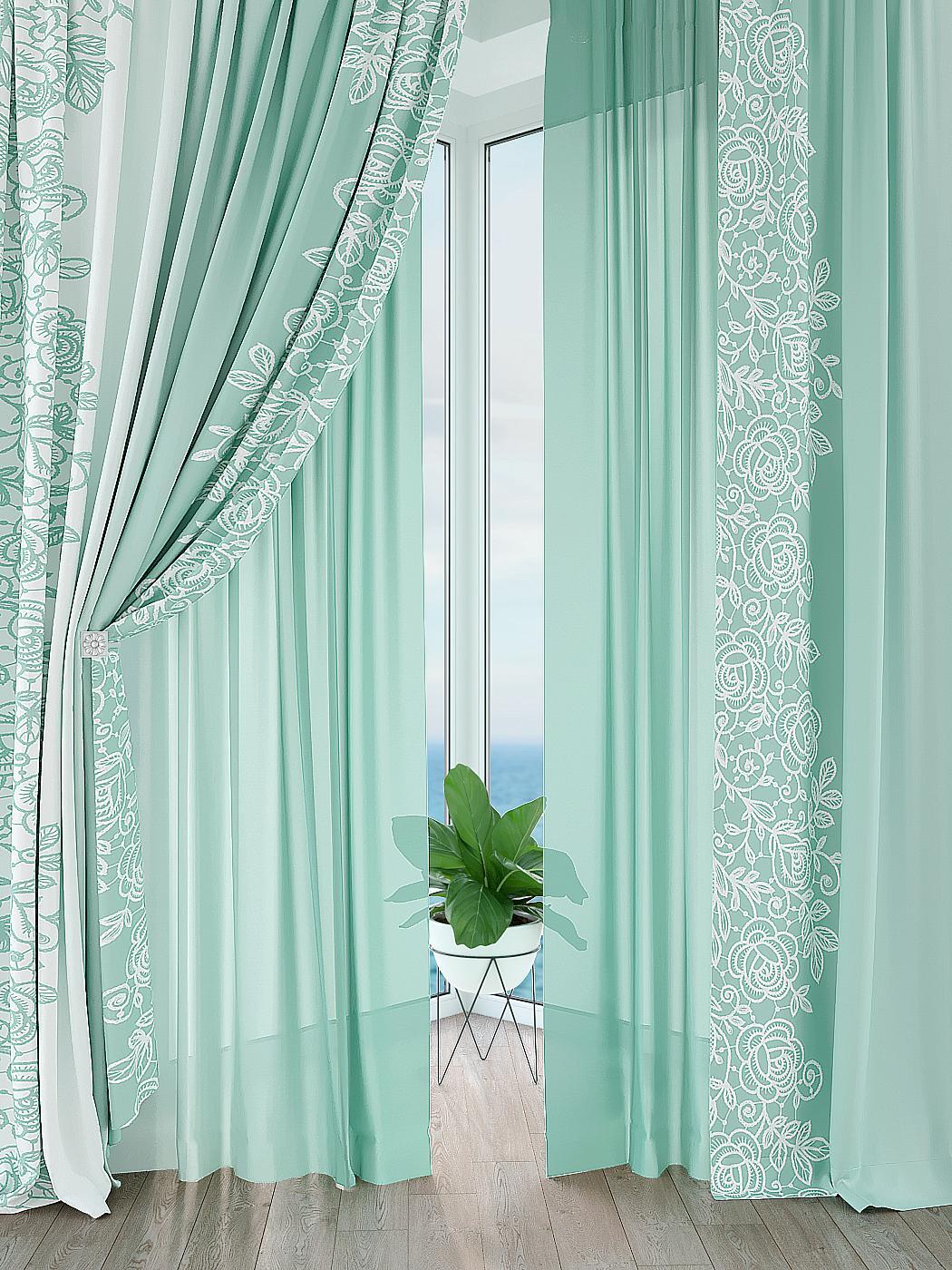 

Комплекты штор AT HOME / шторы в комнату 150х260 см / Климерис (бирюза), 526170
