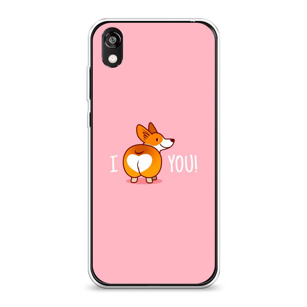 

Чехол на Huawei Y5 2019 "Корги I love you", Розовый;коричневый;белый, 6103950-1