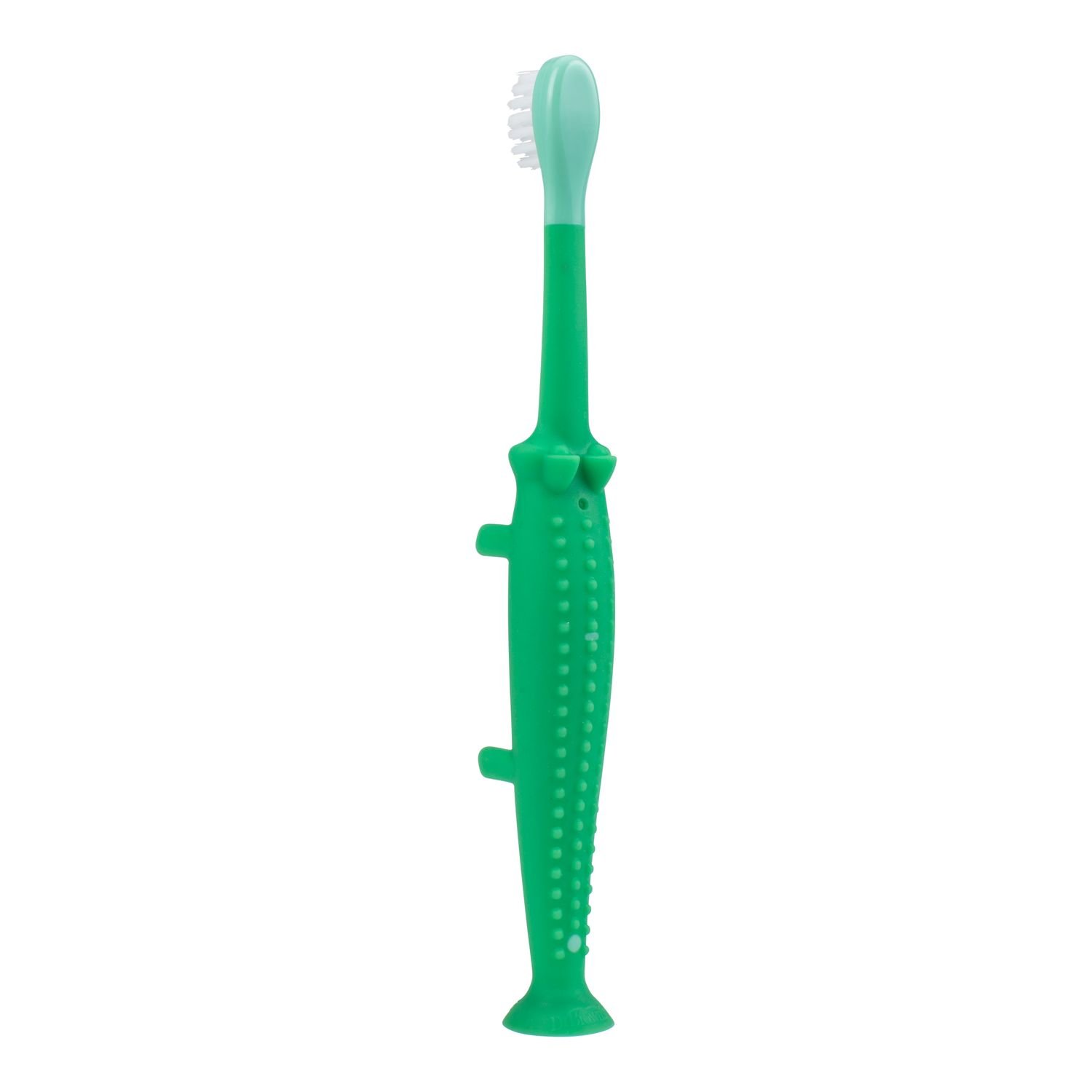 фото Зубная щётка для детей dr. brown's от 1 до 4 лет крокодильчик зелёный