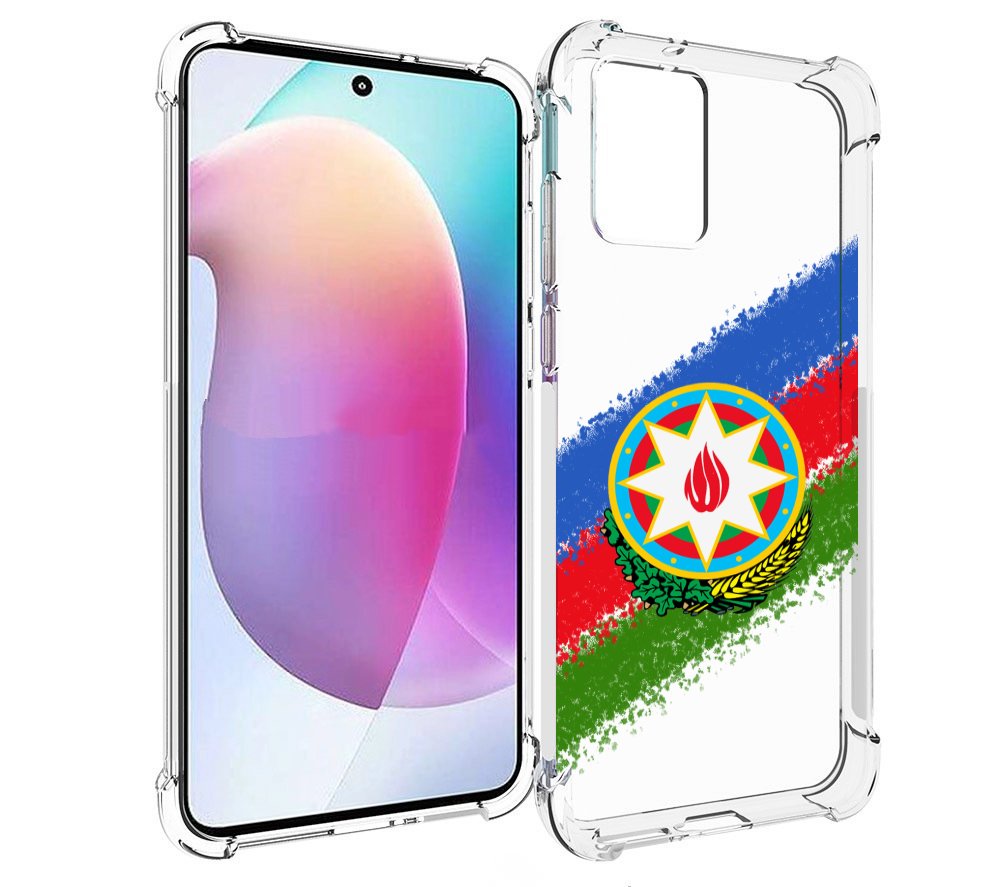 

Чехол MyPads герб флаг Азербайджана для Motorola Edge 30 Neo, Прозрачный, Tocco