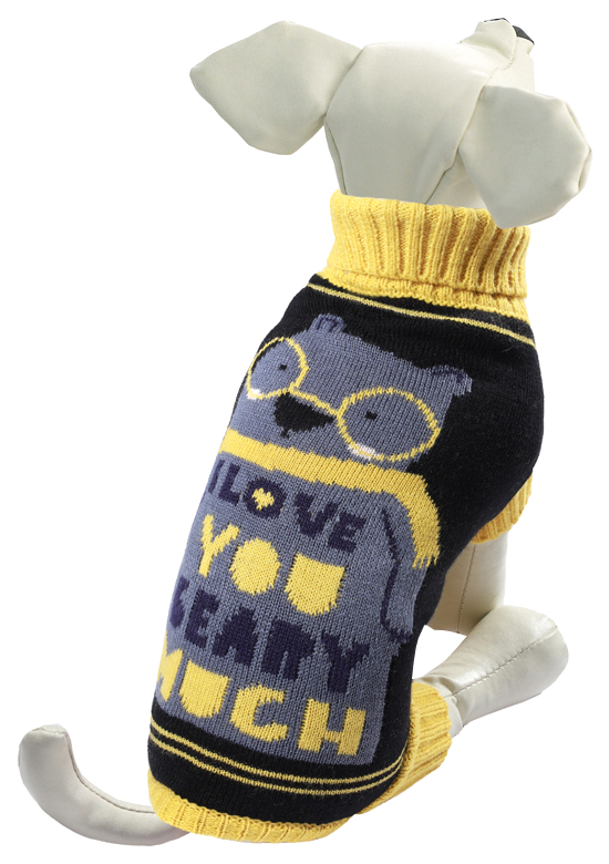 

Свитер для собак Triol Мишка, 30 см, M, Черный;желтый