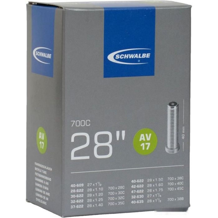 

Велокамера Schwalbe 28" (28/47x622/635) AV17 VM AGV 40mm (28")