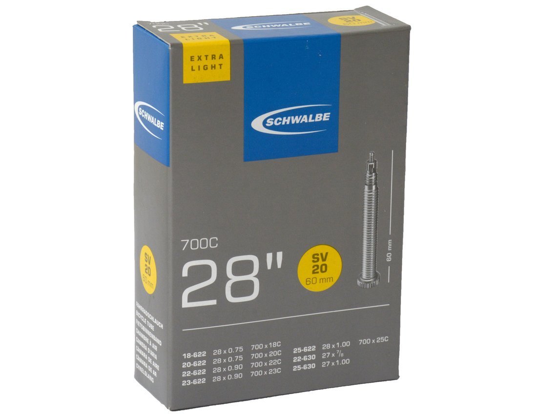 

Велокамера Schwalbe 28" SV20 (18/25x622/630) 60 мм Extra Light EK (28")