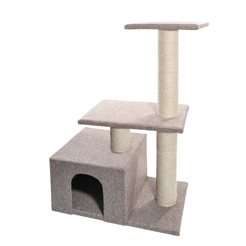 Комплекс для кошек Gamma, Витязь, с двумя площадками, 58x36x87 см