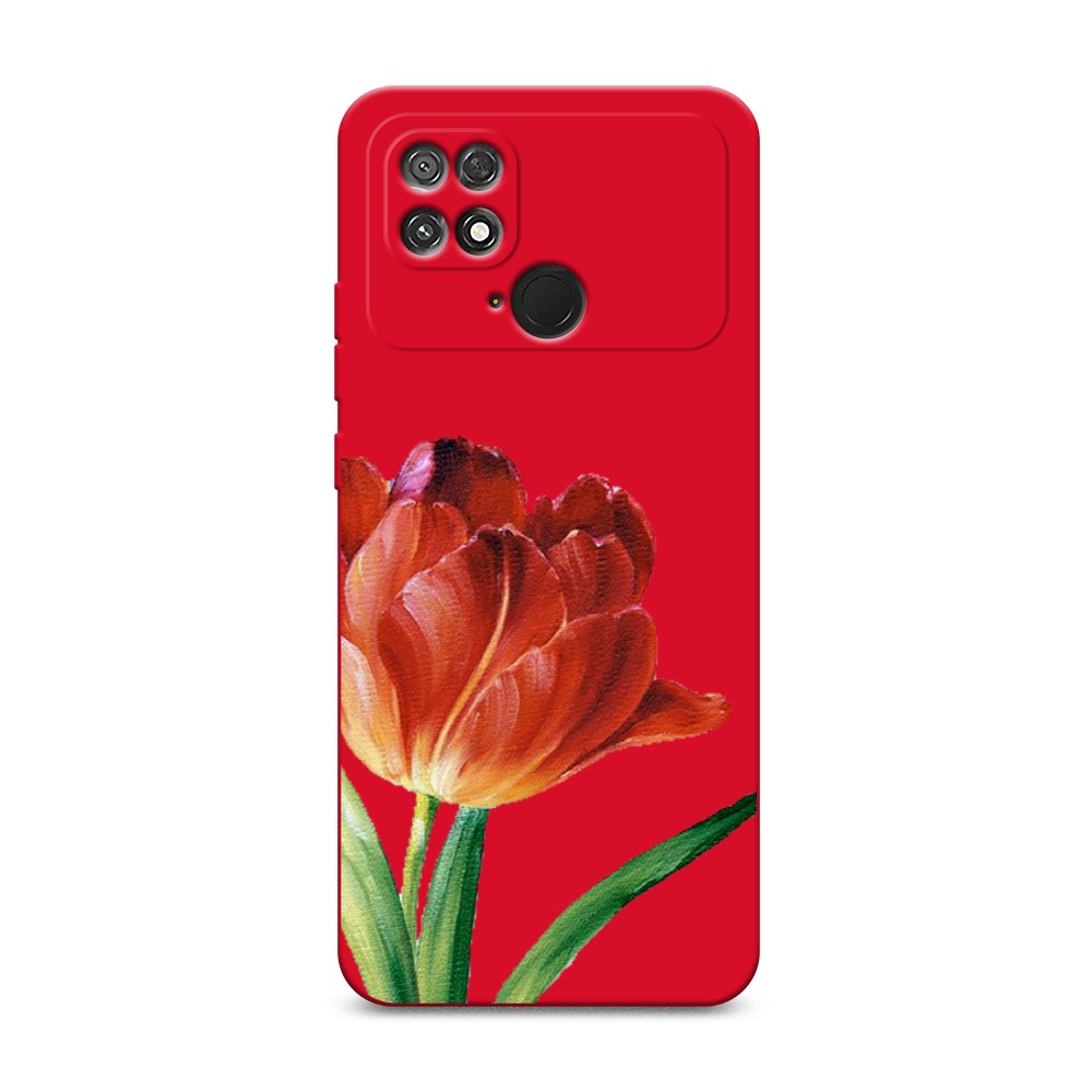 

Чехол Awog 315853-1 для Xiaomi Poco C40 "Красный тюльпан", 315853-1