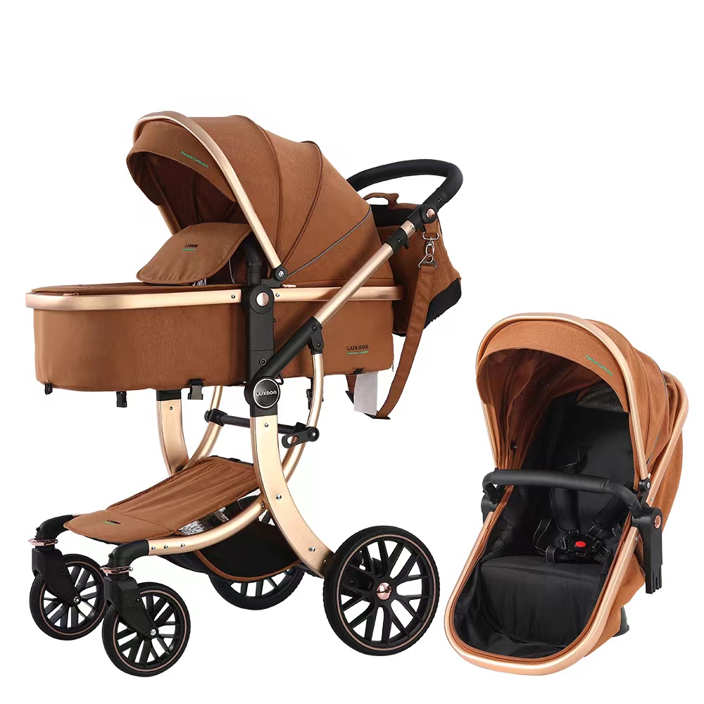 

Детская коляска-трансформер 2 в 1 Luxmom 601A, мокко, 601A