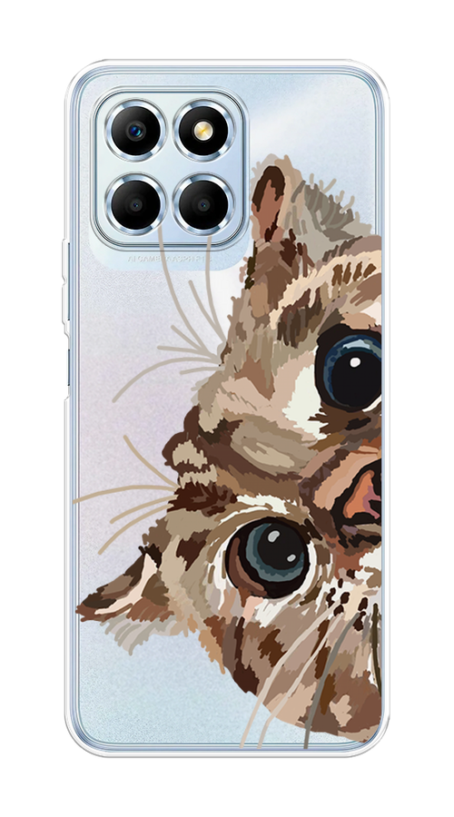 

Чехол на Huawei Honor X6 "Любопытный кот", Коричневый;синий;черный, 6109550-1