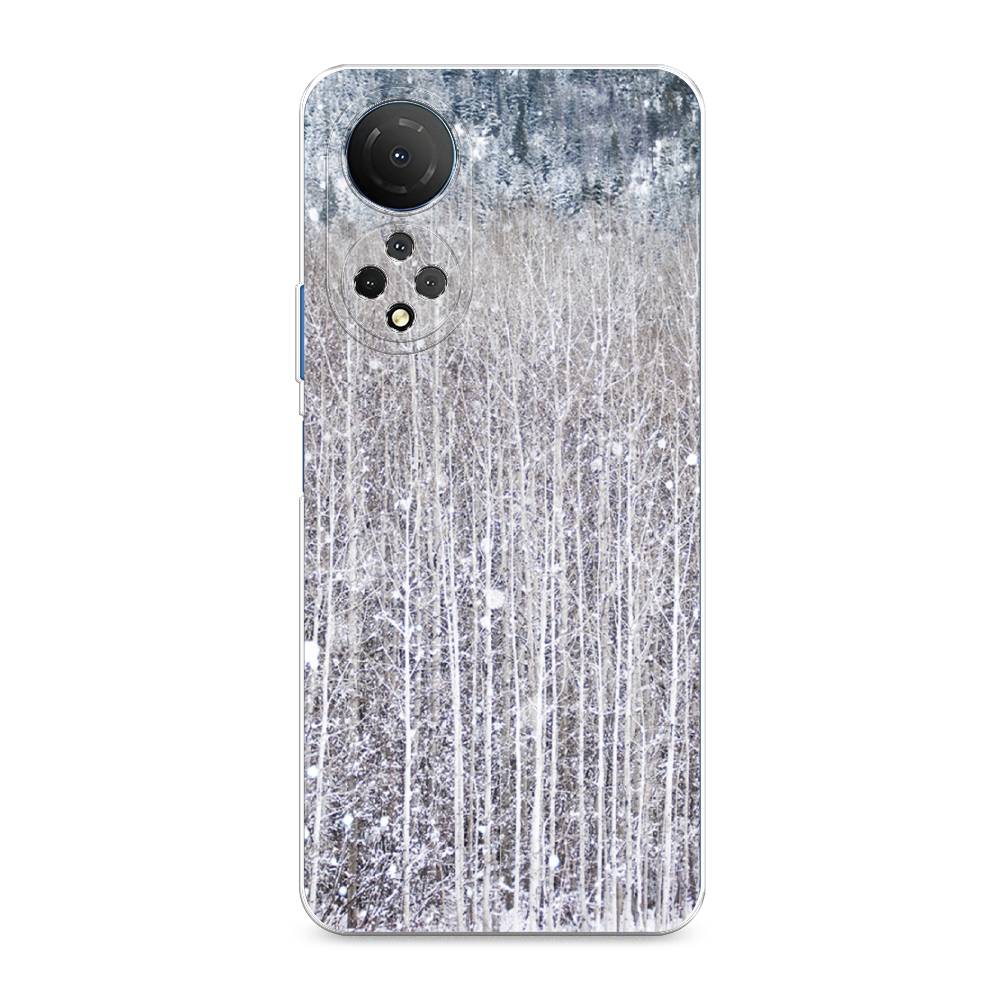 

Чехол на Honor X7 2022 "Снежный лес", Бежевый;серый;белый, 6108850-5