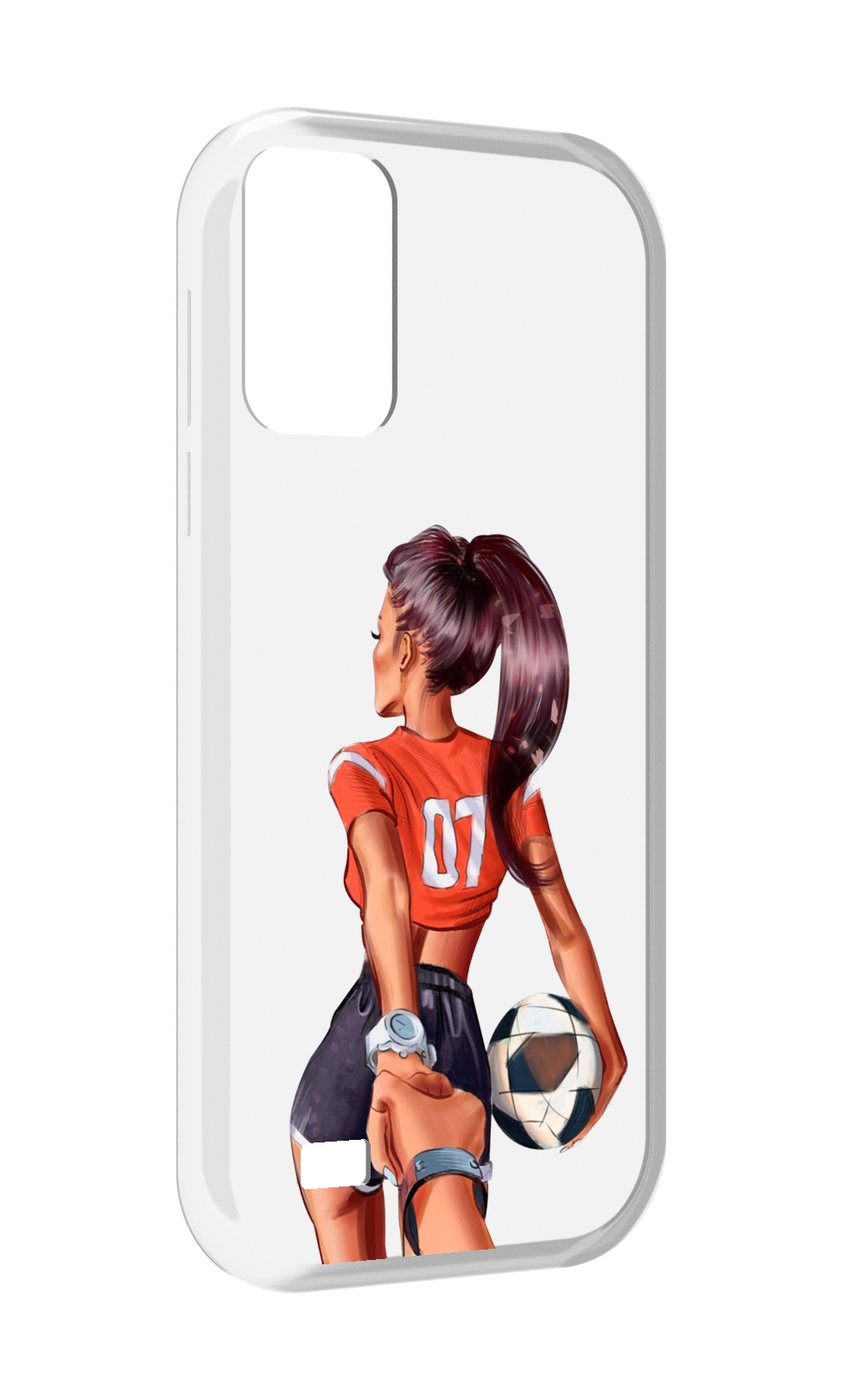 

Чехол MyPads Девушка-футболистка женский для Oukitel C31, Прозрачный, Tocco