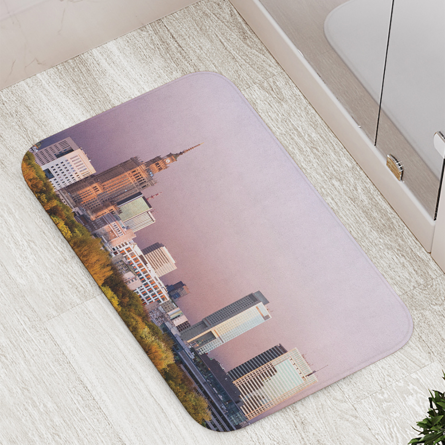 

Коврики для ванной и туалета bath_101035 Средместье Варшавы JoyArty, Средместье Варшавы