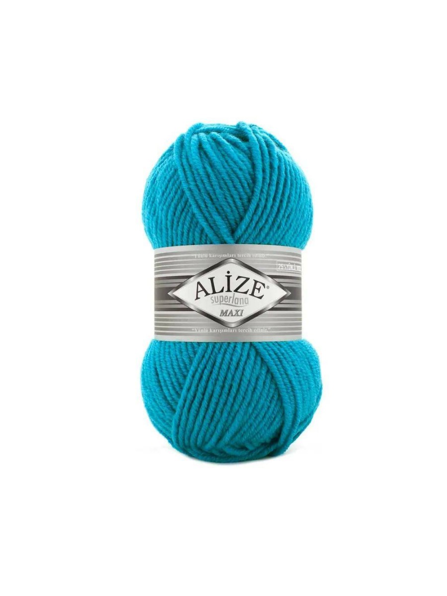 

Пряжа ALIZE "Superlana Maxi", 100 мх100 г, 484, Бирюзовый, "Superlana Maxi", 100 мх100 г, 484