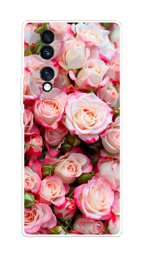 

Чехол на Honor 70 "Много роз", Розовый, 6108250-2