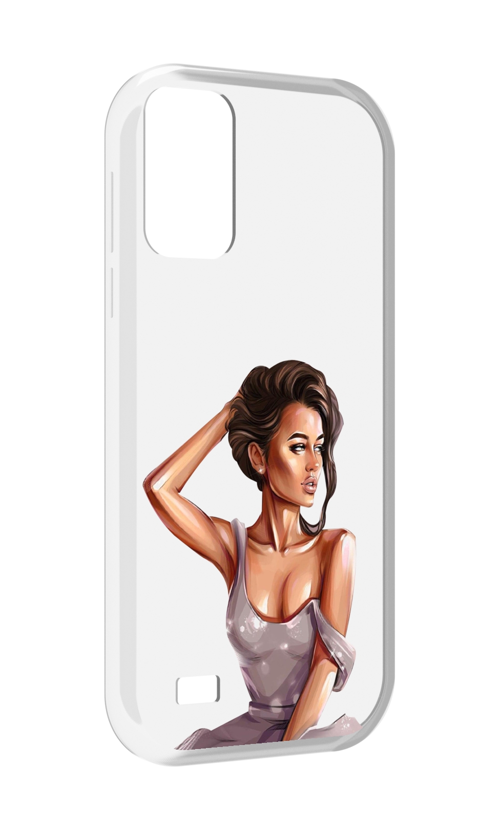 

Чехол MyPads Девушка-с-прической женский для Oukitel C31, Прозрачный, Tocco