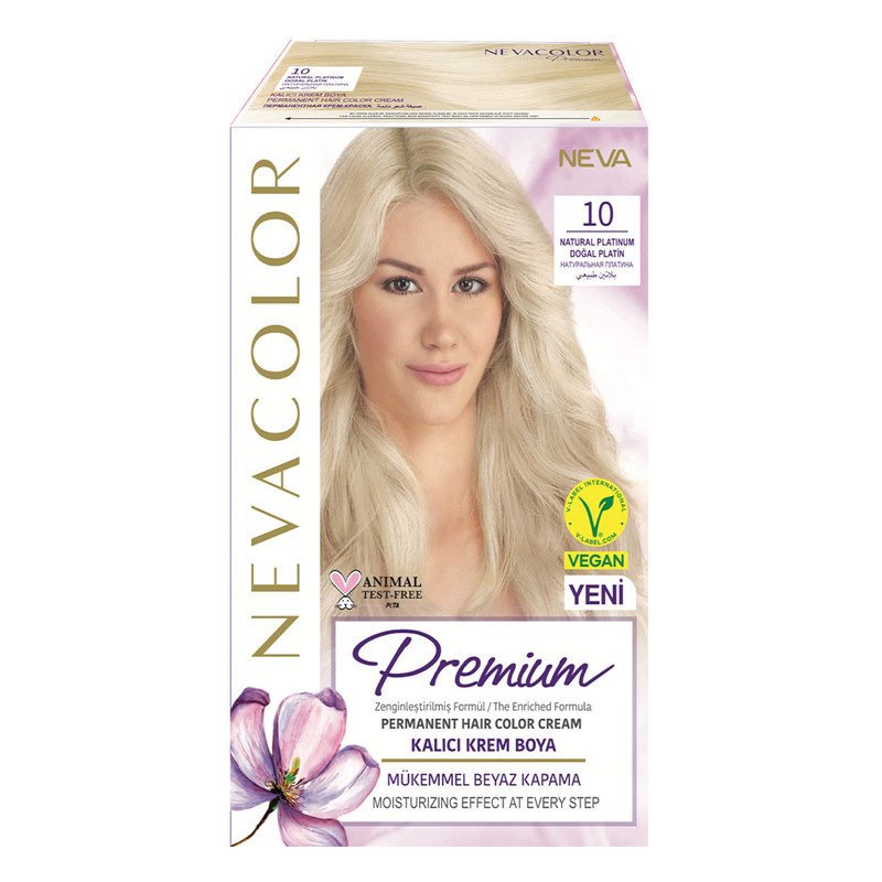Крем-краска для волос Neva Premium стойкая 10. Натуральная платина натуральная вулканическая пемза турция
