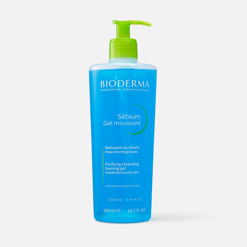 Гель для лица Bioderma Sebium очищающий, для жирной и проблемной кожи 500 мл мусс гель для укладки для создания эффекта мокрых волос high tech hair gel mousse wet effect