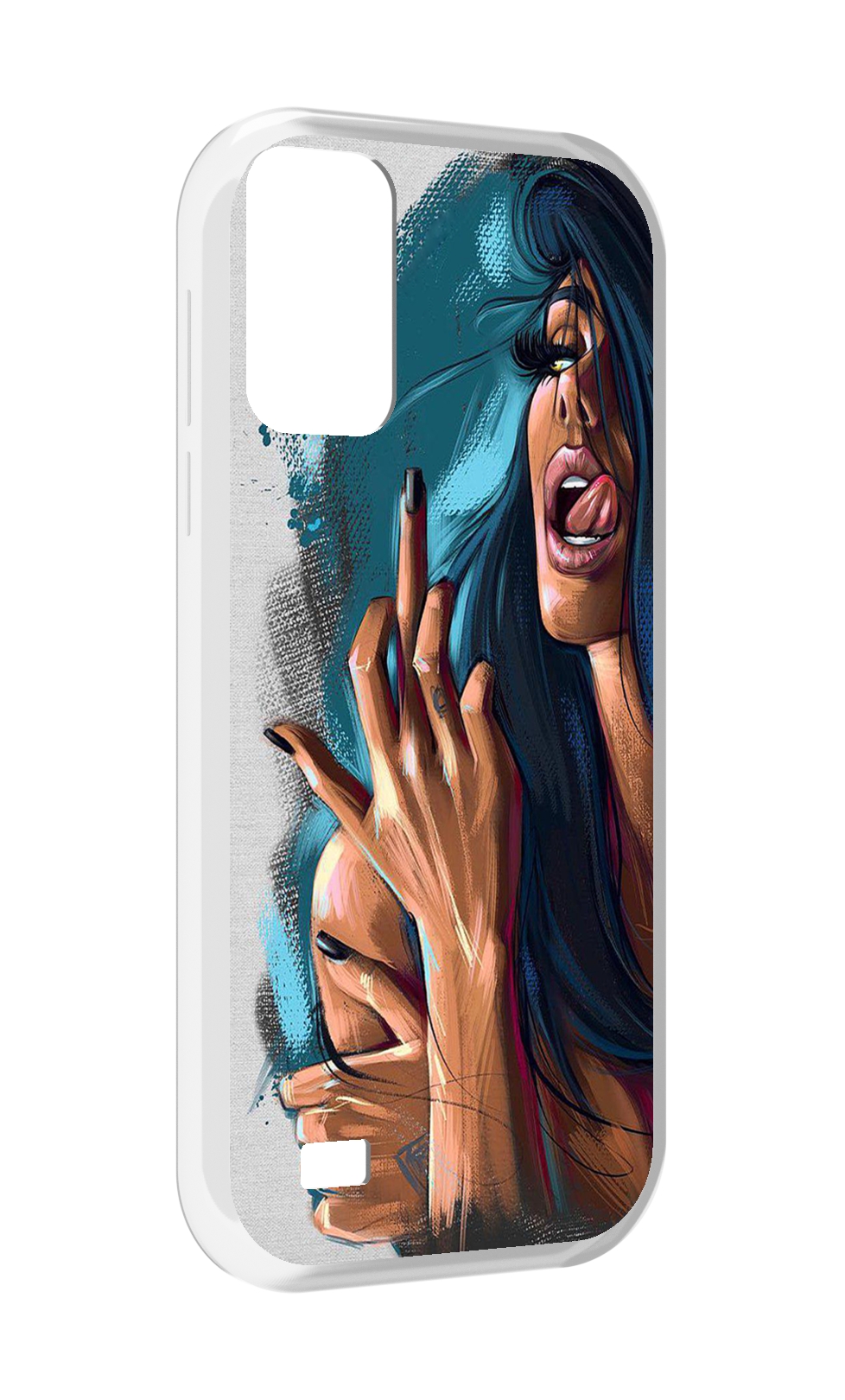 

Чехол MyPads Девушка-нарисованная-дерзкая женский для Oukitel C31, Прозрачный, Tocco