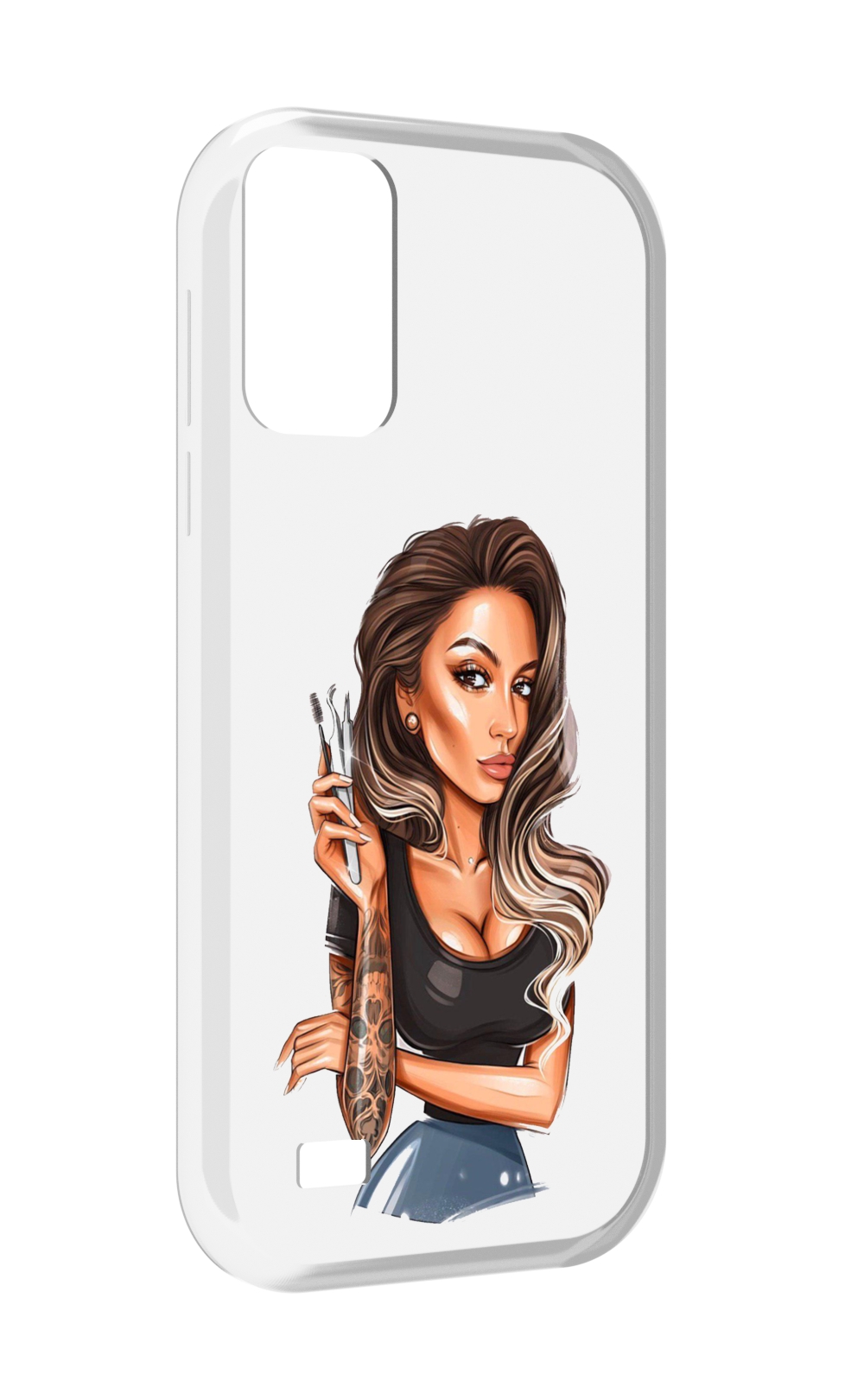 

Чехол MyPads Девушка-бровист для Oukitel C31, Прозрачный, Tocco