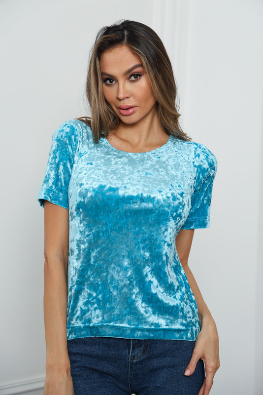 Блуза женская by Ksenia Avakyan 99-00 голубая 56 RU