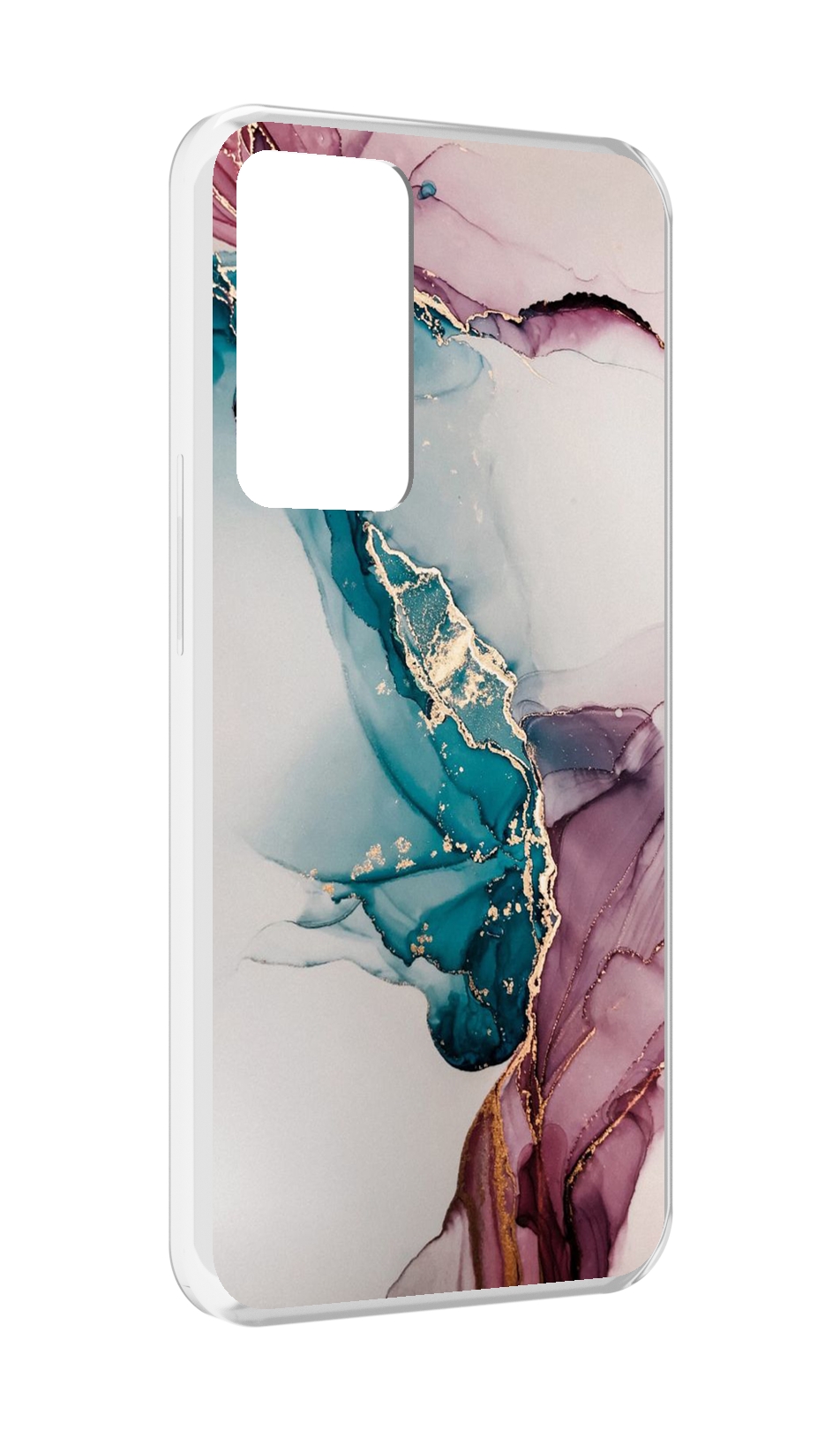 

Чехол MyPads фиолетовый синий краски для OPPO Reno 8 Lite, Прозрачный, Tocco