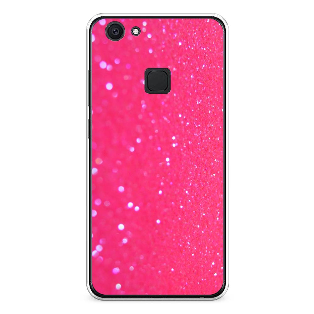 

Силиконовый чехол "Малиновые блестки рисунок" на Vivo V7, Малиновые блестки рисунок