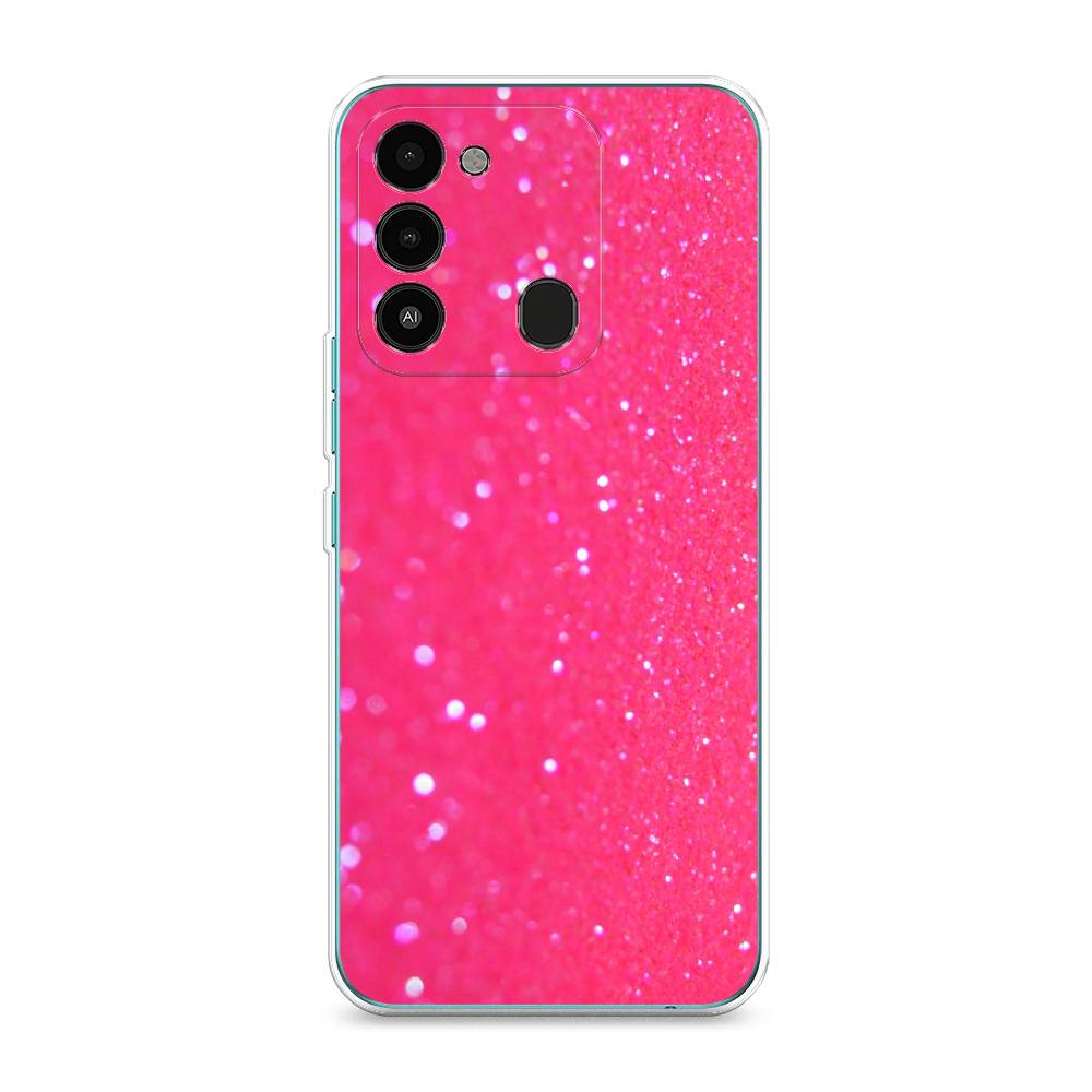 

Силиконовый чехол "Малиновые блестки рисунок" на Tecno Spark Go 2022, Малиновые блестки рисунок