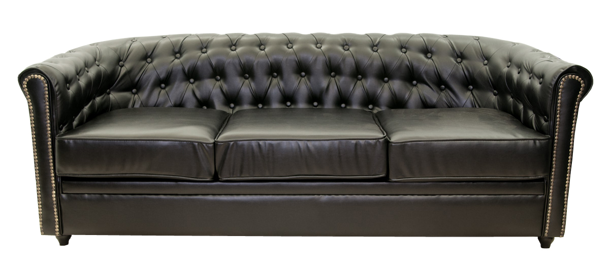 

Диван из искусственной кожи Mak-interior Karo black 3S, Karo