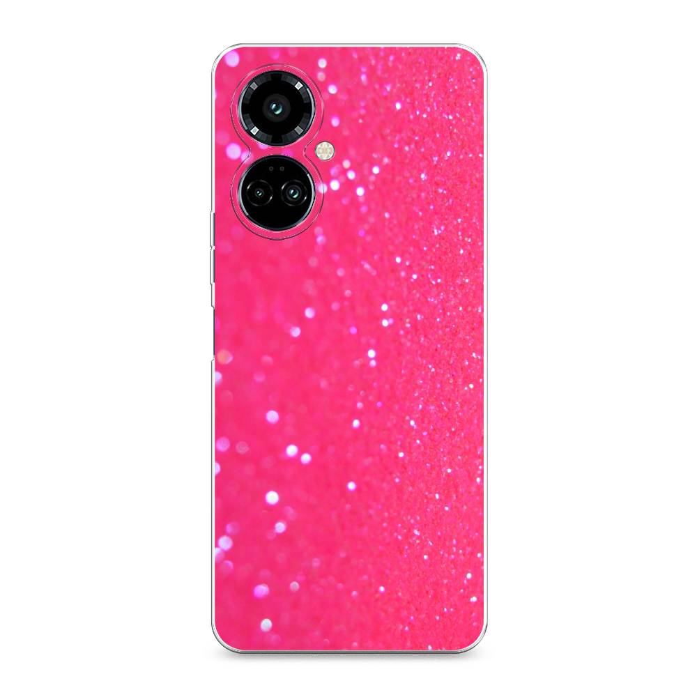 

Силиконовый чехол "Малиновые блестки рисунок" на Tecno Camon 19 Pro, Малиновые блестки рисунок