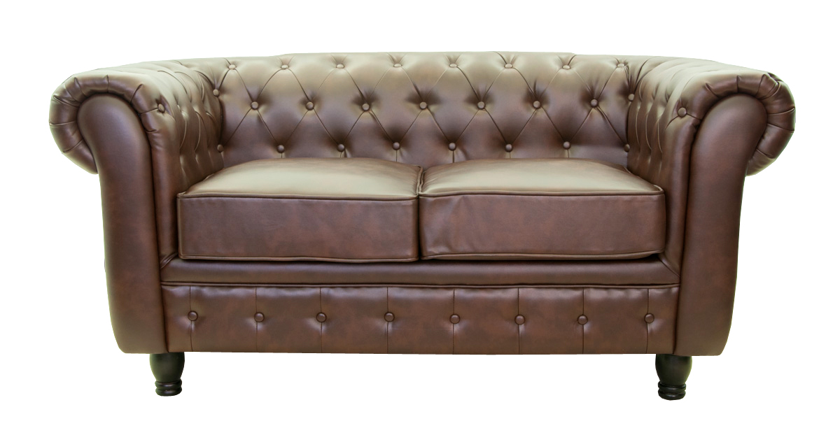 

Диван из кожи Mak-interior Chesterfield brown 2S