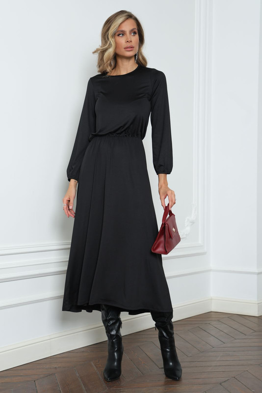 Платье женское by Ksenia Avakyan 32-00 черное 50 RU