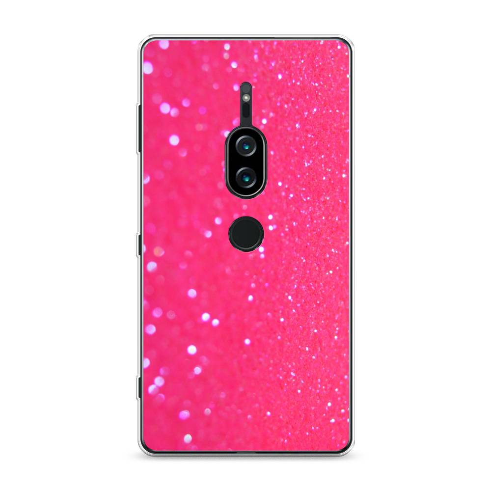 

Силиконовый чехол "Малиновые блестки рисунок" на Sony Xperia XZ2 Premium, Малиновые блестки рисунок