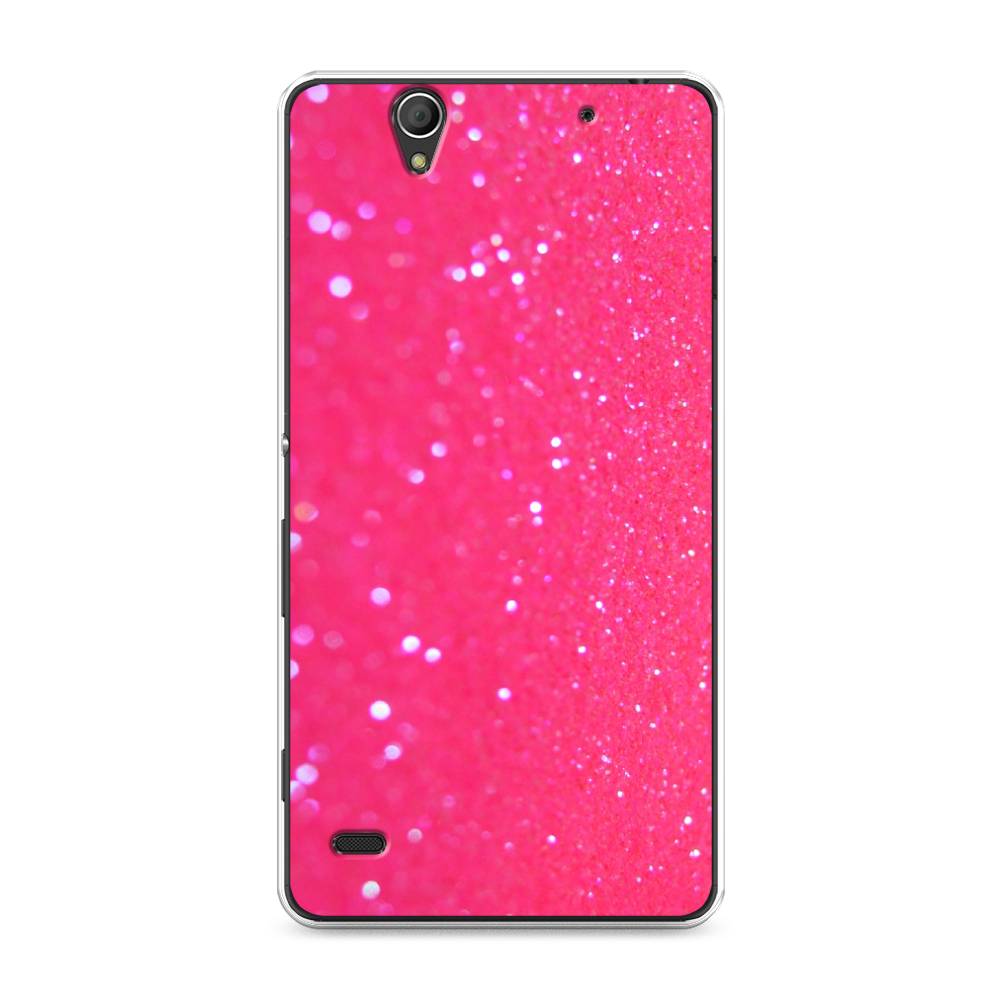

Силиконовый чехол "Малиновые блестки рисунок" на Sony Xperia C4, Малиновые блестки рисунок