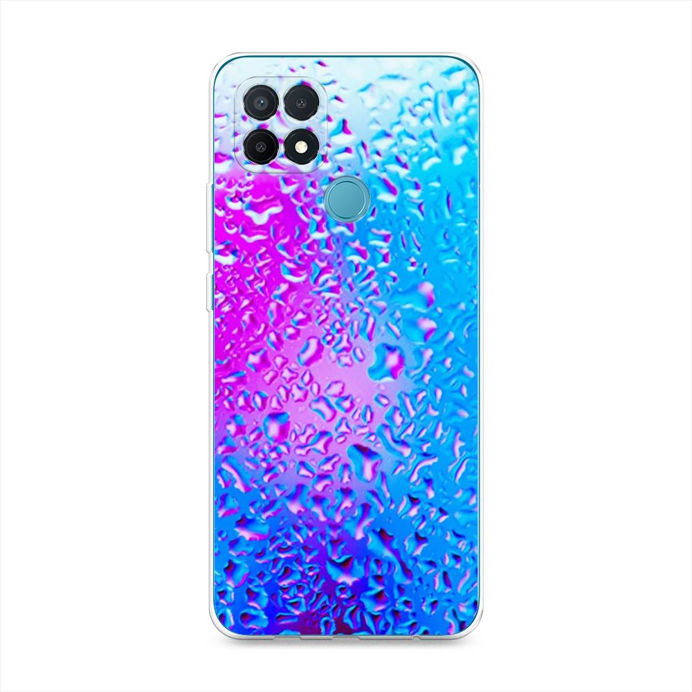 

Чехол для Oppo A15/A15s "Капли на стекле", Голубой;розовый, 254750-3